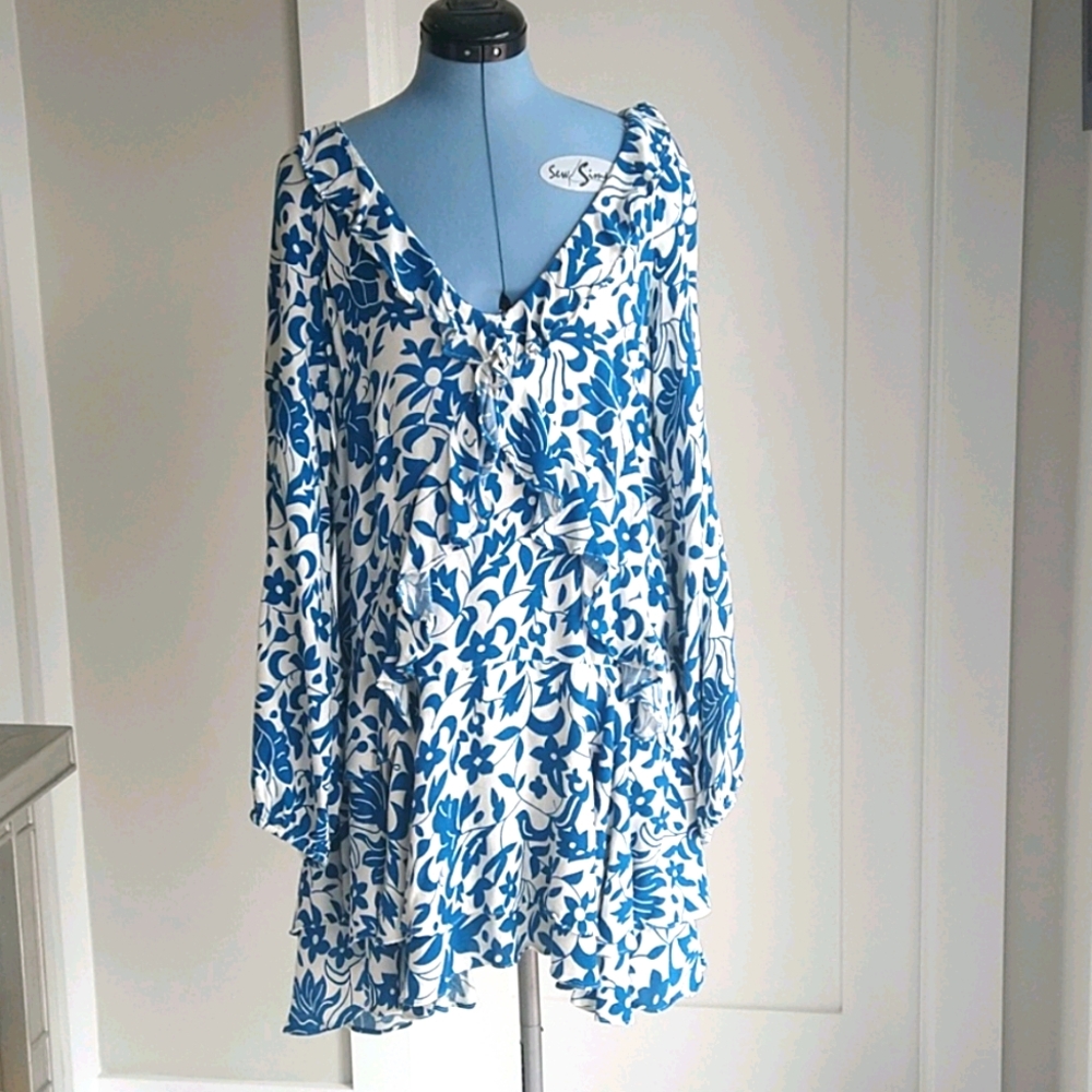 Blue & White Dress